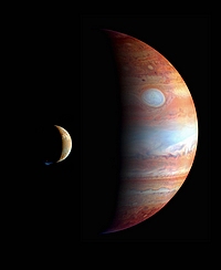 Júpiter y luna