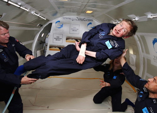 Stephen Hawking sin gravedad