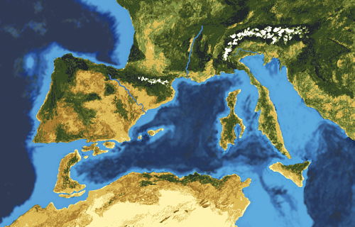 El Mediterráneo en el Mioceno
